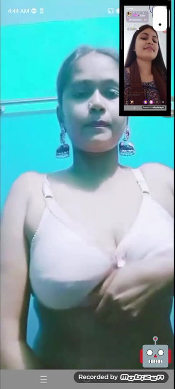 young girl showing her assets on vc