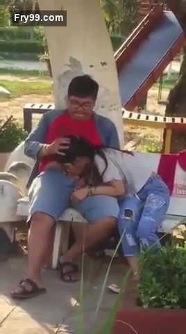 Hot college girl caught sucking cock in park.mp4