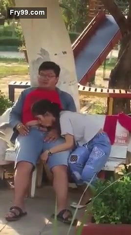 Hot college girl caught sucking cock in park.mp4