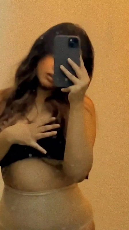 young girl mirror selfie boobs teasing