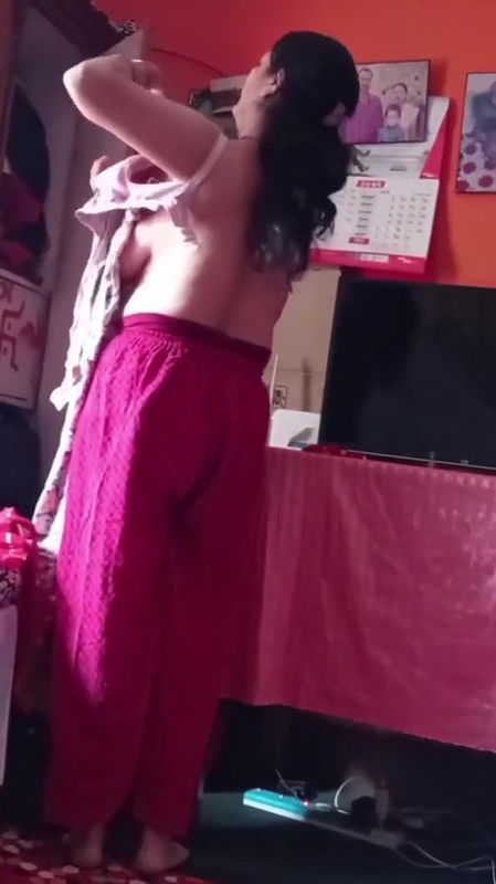 bigboob sexy milf mom changing front of her son 10