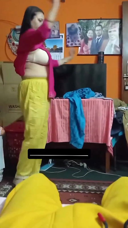 bigboob sexy milf mom changing front of her son 7