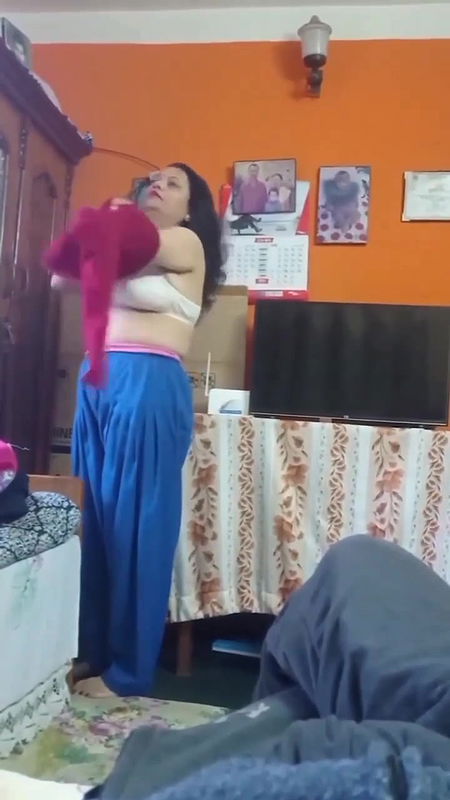 bigboob sexy milf mom changing front of her son 9