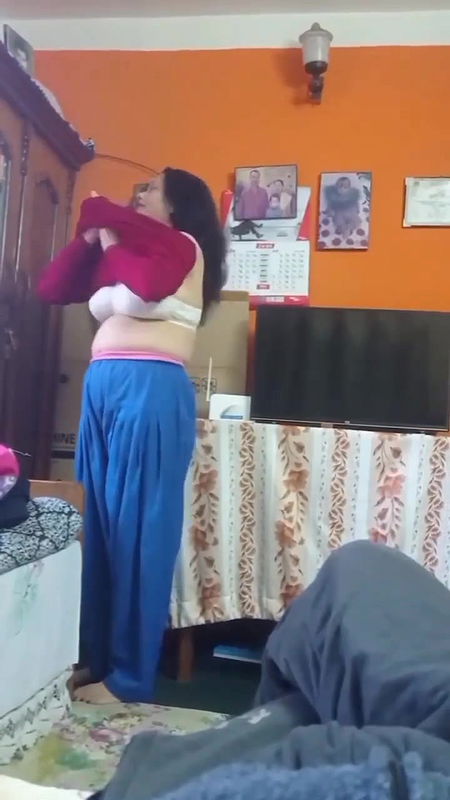 bigboob sexy milf mom changing front of her son 9