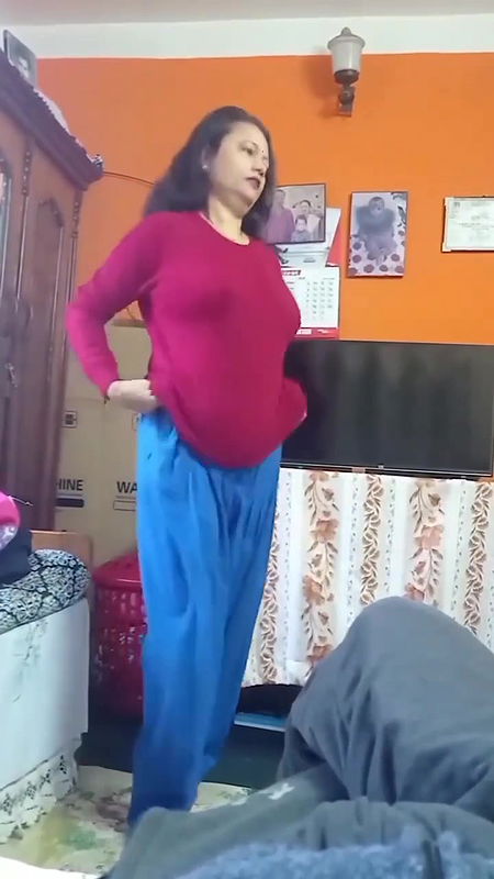 bigboob sexy milf mom changing front of her son 9