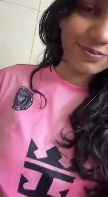 cute girl showing cute little boobs