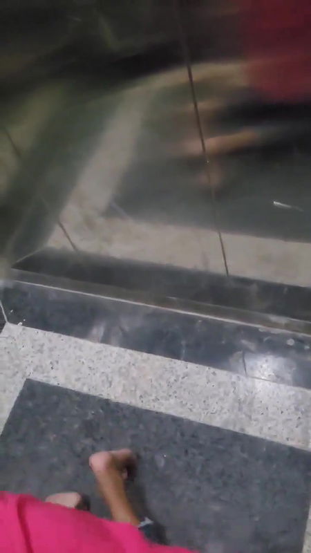 office staff blowjob to HR in lift