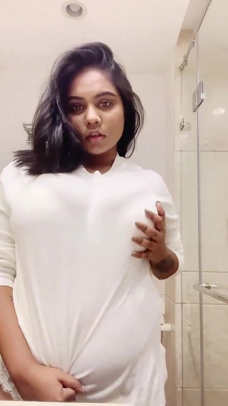 sexy cute model smoking and boobs show