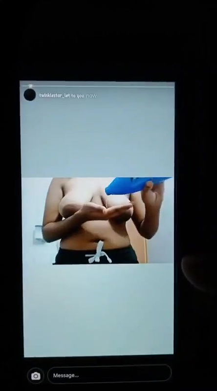 shaggy boobs horny gf oil applying boobs