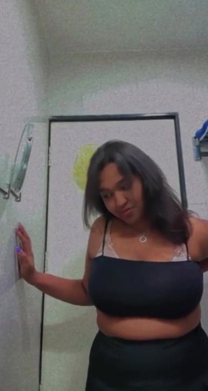 cute girl showing her big boobs