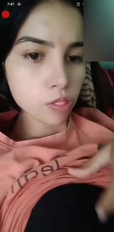 Cute Girl Showing On Video Call