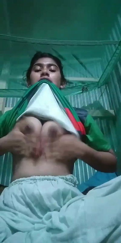 Village Girl Pressing Her Boobs