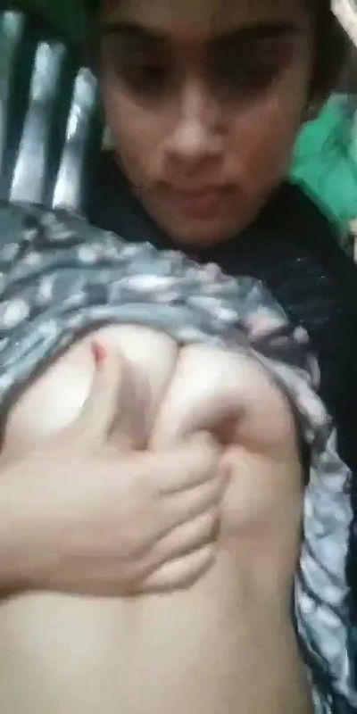 Village Girl Pressing Her Boobs