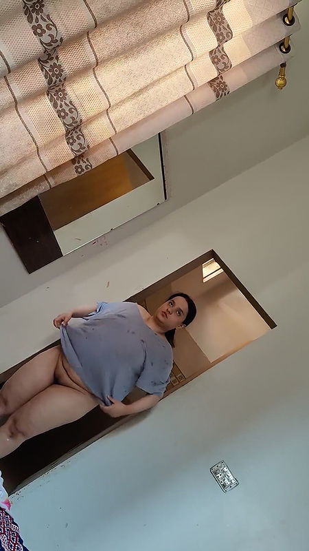 Sexy girl chaning cloths after bath