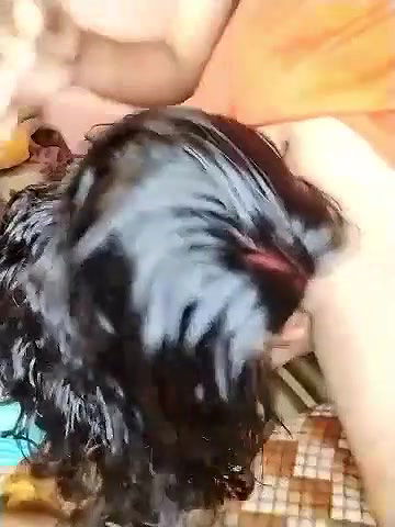 Boobs Pressing and Giving Blowjob to Husband