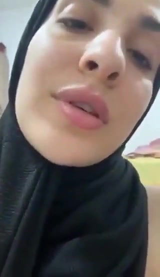 Sexy Muslim girlfriend showing her big tits and big white ass