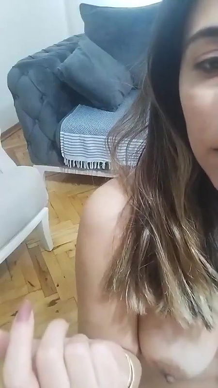 Beautiful arab Muslim girlfriend showing her sexy nude body to her lover