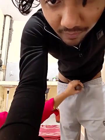 GF giving Blowjob to BF in Kitchen