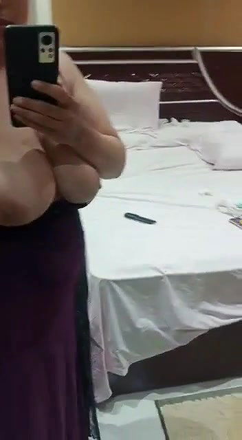 So beautiful Big tits curly short hair sexy babe exposes herself shows her lovely assets to impress her boyfriend P3