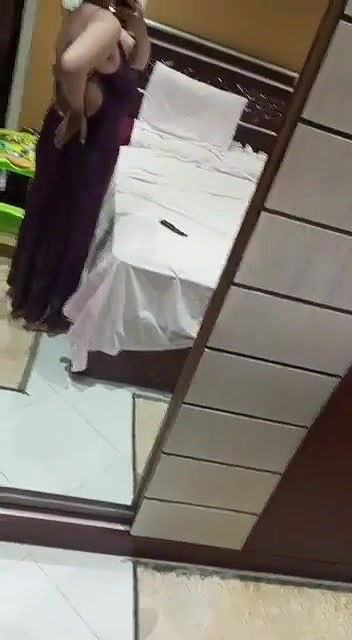 So beautiful Big tits curly short hair sexy babe exposes herself shows her lovely assets to impress her boyfriend P3