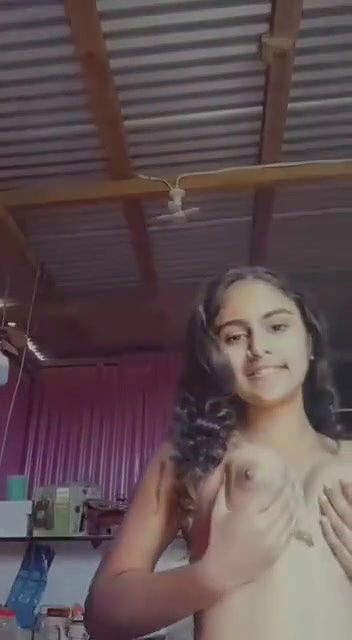 beautiful cute slim gf show boobs