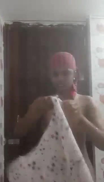 horny slim gf bathing and dress changing