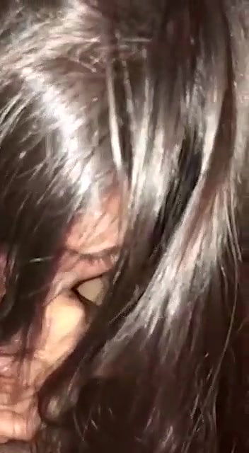 Desi bitch eating cum after heavy dick sucking