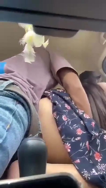 beautiful horny girl fucking inside car