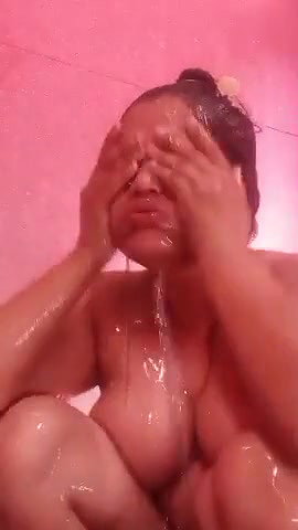 beautiful horny village milf bathing