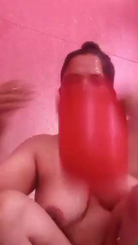 beautiful horny village milf bathing