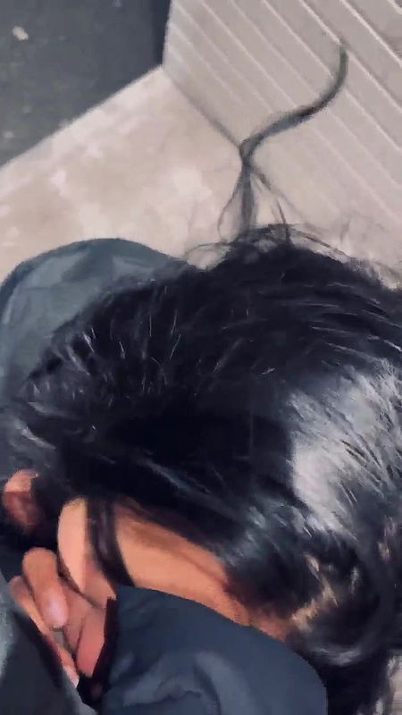 Horny Babe Outdoor Giving Blowjob