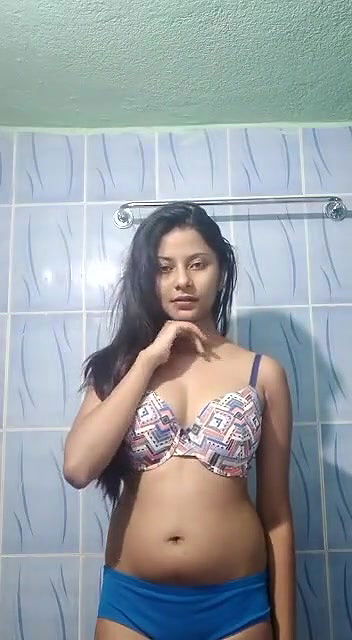 Beautiful Girlfriend Removing Bra Panty Showing Tempting Figure