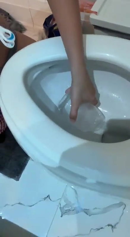 Dirty Girl Drinking Commord Water