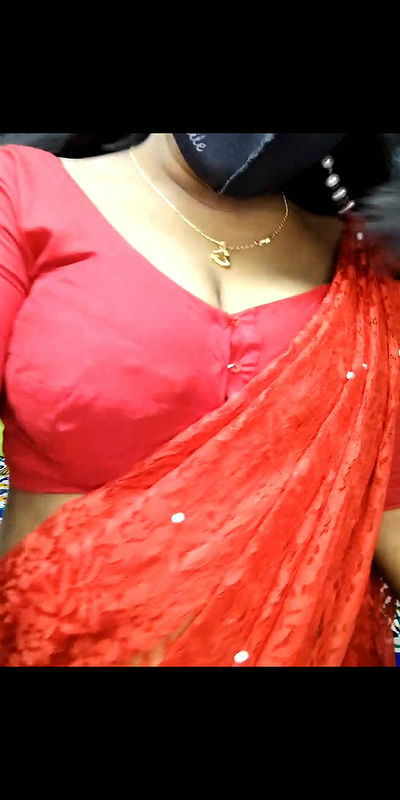 Red saree bhabhi teasing