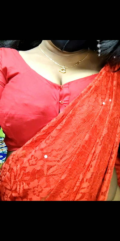 Red saree bhabhi teasing