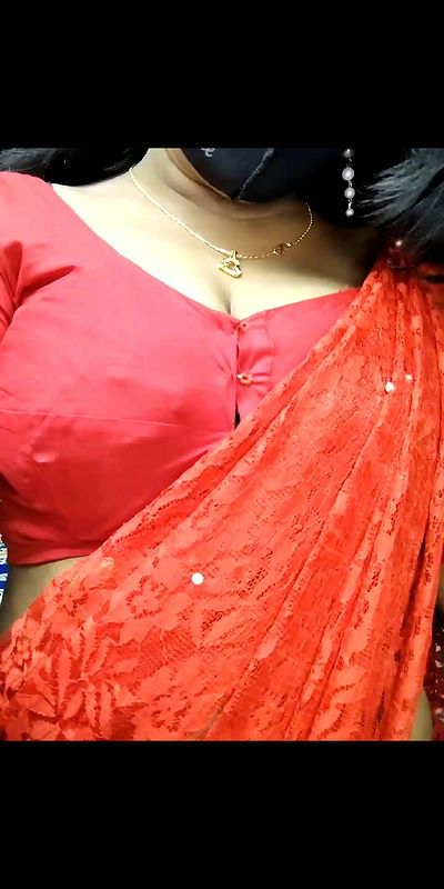 Red saree bhabhi teasing
