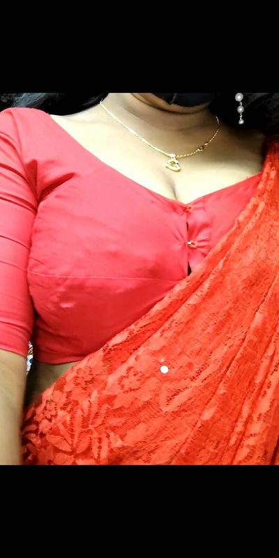 Red saree bhabhi teasing