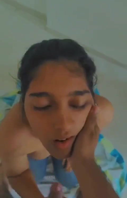 Cute Girlfriend Giving Blowjob  Handjob while Getting Slapped