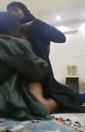 Hijabi girl getting fucked by lover in hotel room