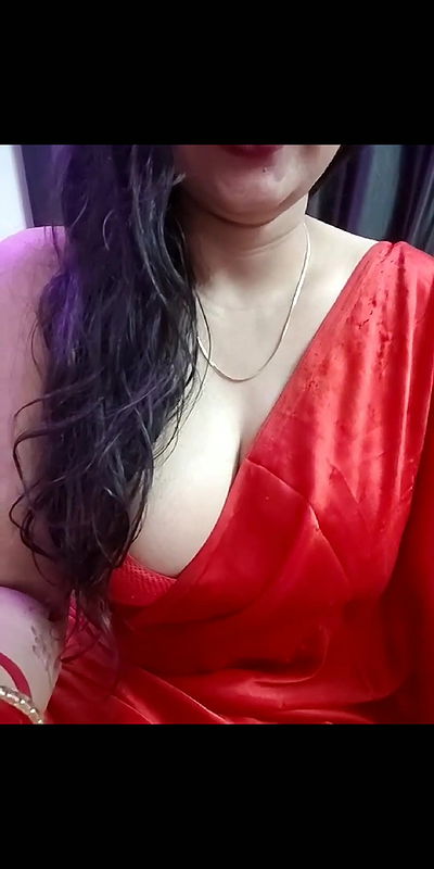 Red saree madam secret video call