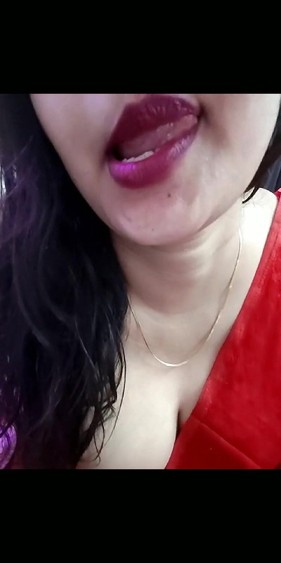 Red saree madam secret video call