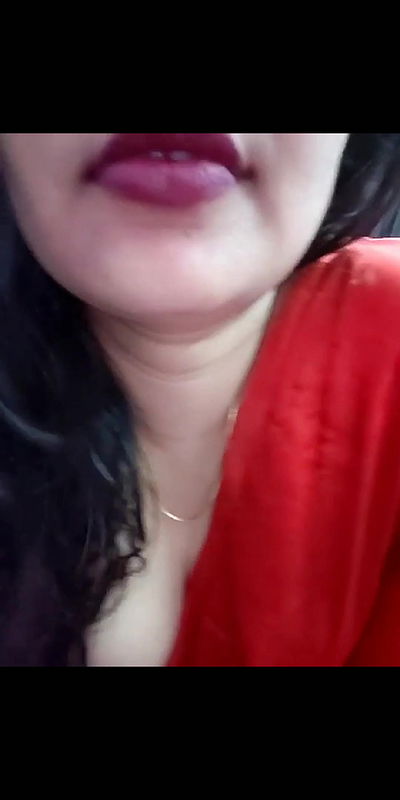 Red saree madam secret video call
