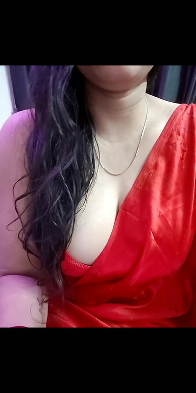 Red saree madam secret video call