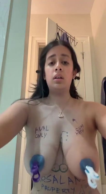 beautiful girl boobs paint drink toilet water