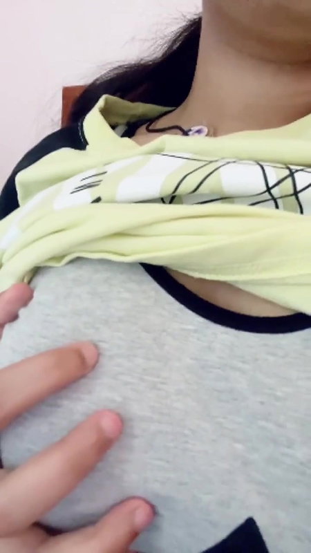 cute girl boobs and pussy rub