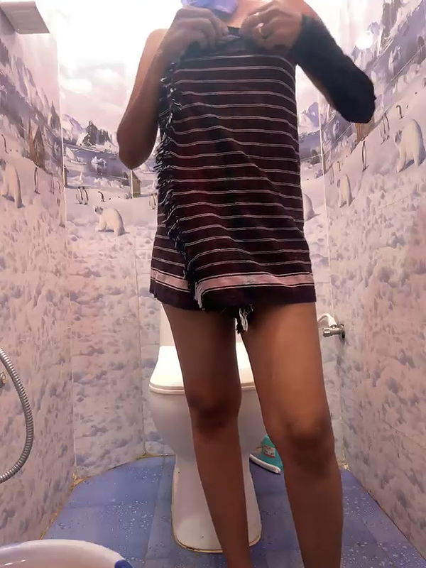 nude dance in bathroom