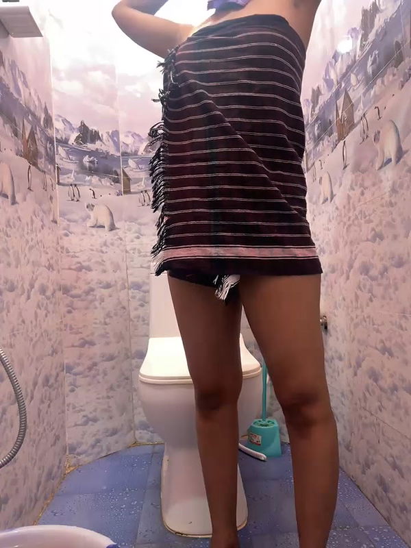 nude dance in bathroom