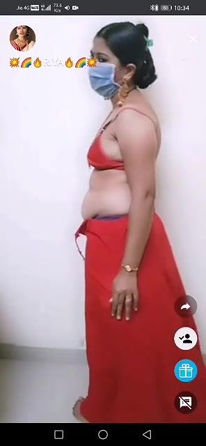 Sexy Indian wife striptease show on live cam
