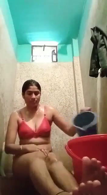 Beautiful Married Bhabi Bathing