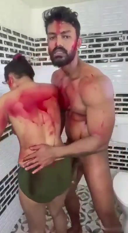 Holi Celebration BF Dick Per Rang Lagaya